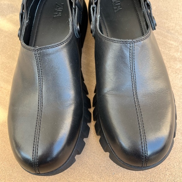 Zara x Vibram Black Slingback Clog Platform Slip On Shoes 42 main image 12